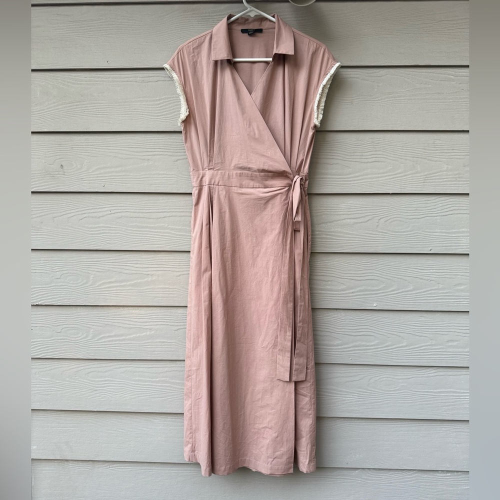Seventy Blush Pink Midi Wrap Dress